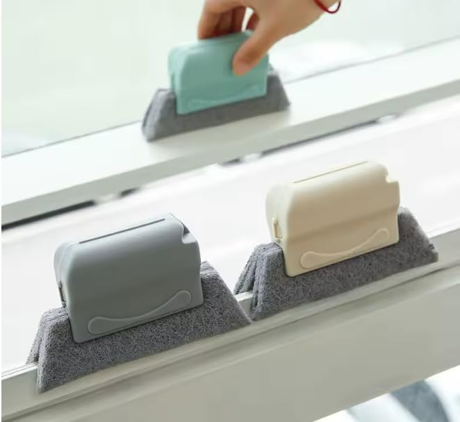 Groove Cleaning Brush Creative Window Cloth Window Cleaning Brush Windows Slot Cleaner Brush Clean Window Slot Clean Tool - 1Pack