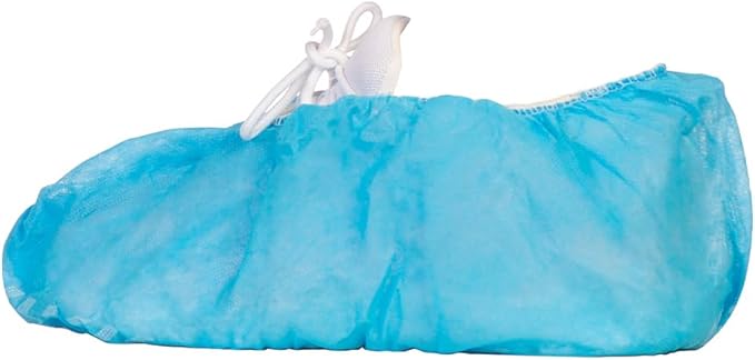 Tronex Non Slip Nonwoven Medical Disposable Shoe Cover, Fluid Resistant, Non-Skid Tread Pattern (100, Unisize)