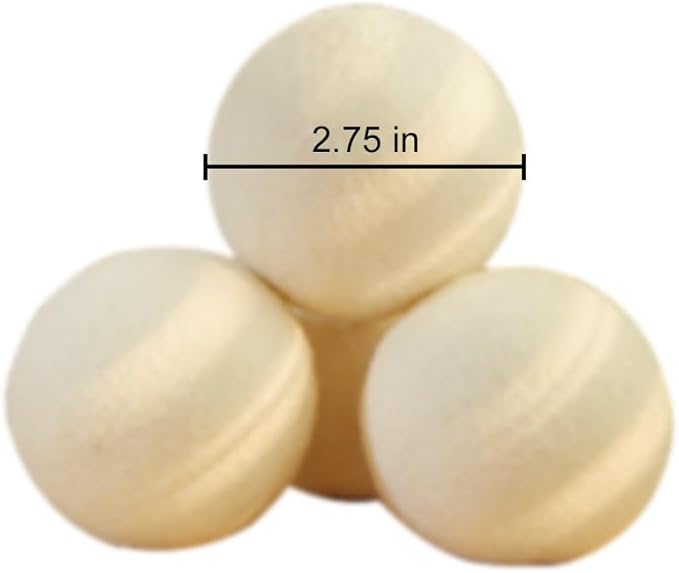 Organic Wool Dryer Balls XL，Reusable, Premium Natural Fabric Softener，Safe for Babies & Sensitive Skin, Reduces Clothing Wrinkles and Naturally Shorten Laundry Drying Time,Wool Balls for Dryer(6psck)