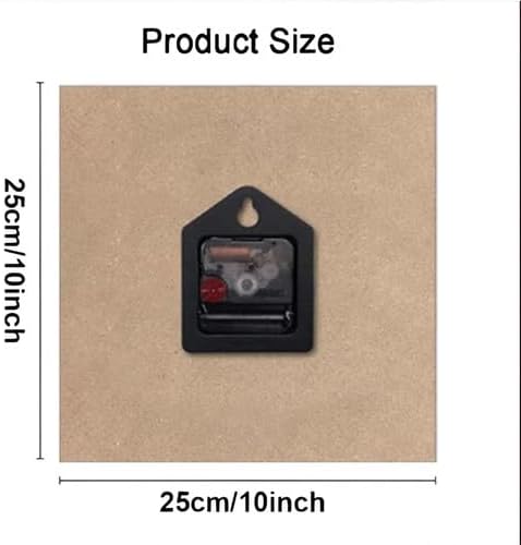 Volleyball Square Clock Silent No Ti.ck Battery Powered Home Decor 10inch Wooden Wall Clock for Living Room Kitchen Bathroom Farmhouse