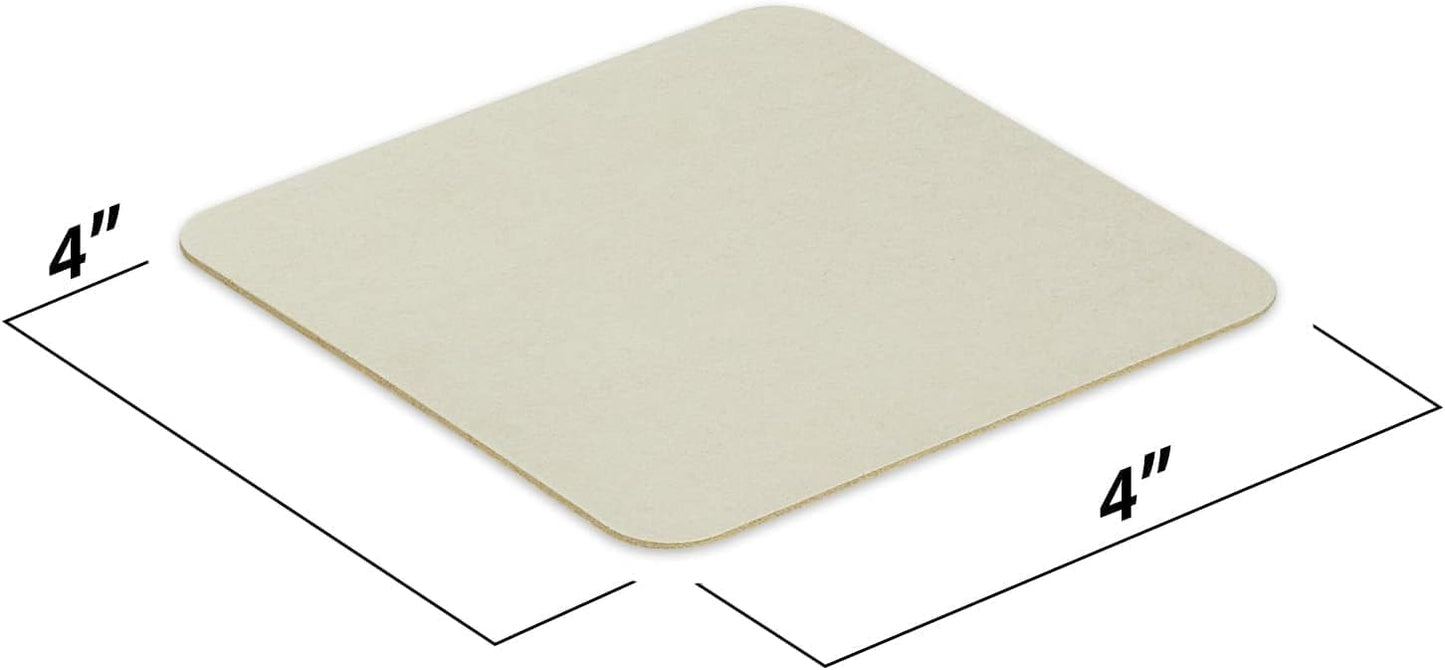 MT Products Off-White Square Paper Coasters for Drinks - 4” Blank Disposable Coasters (Pack of 1000) - Made in The USA