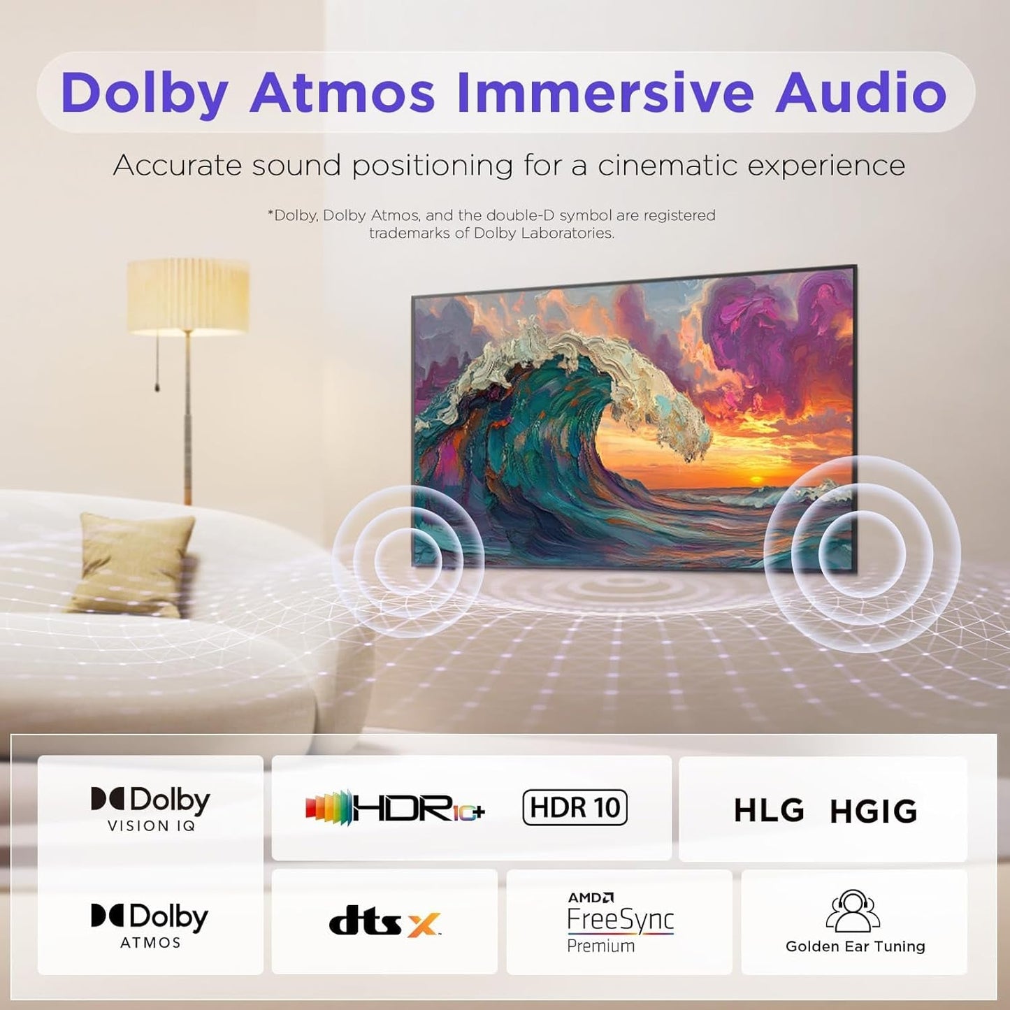 65-Inch Class QLED 4K Smart TV, Ultra-Slim Picture Frame TV, 144Hz, HDR, Art Mode W/Ai Art, Wide Color Gamut, Dolby Vision IQ, Dolby Atmos, Google Assistant Voice Remote(65F75, 2025 Model)