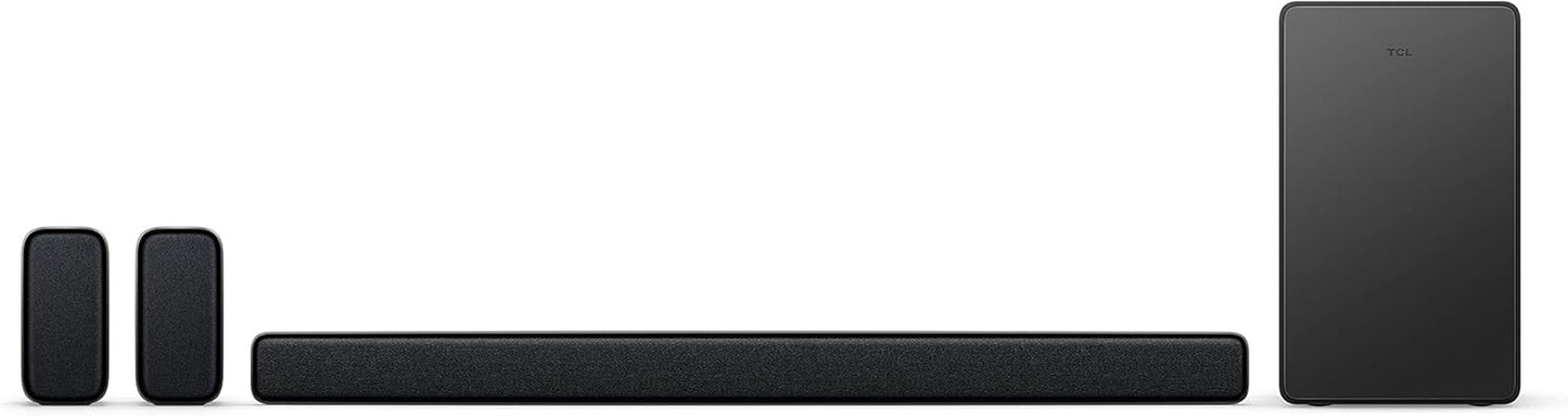 5.1Ch Sound Bar with Wireless Subwoofer (Q6510, 2023 - Model), Dolby Audio, DTS Virtual:X, 430W, Built-In Center Channel Speaker, 2 Rear Surround Sound Speakers, Wall Mount / HDMI Cable Included