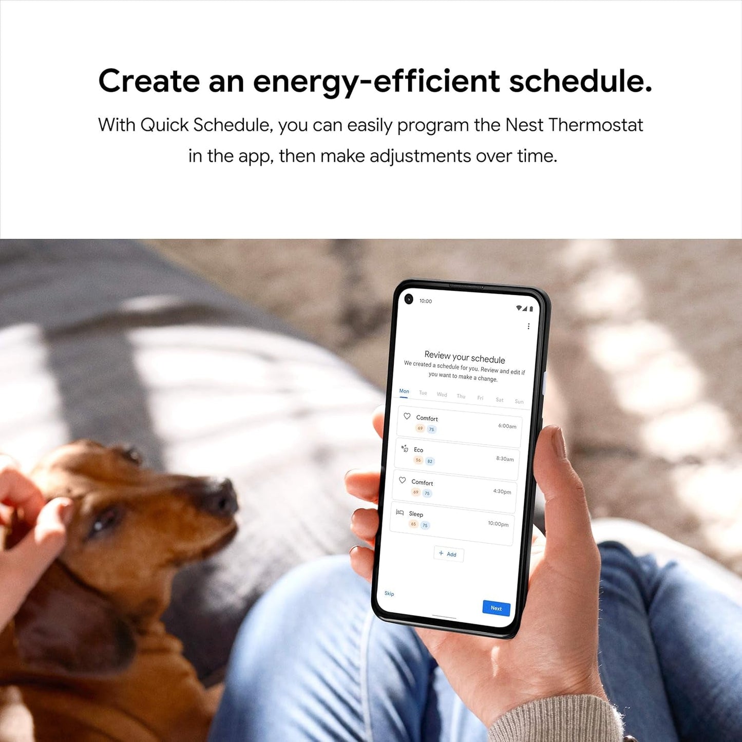 Nest Thermostat - Smart Thermostat for Home - Programmable Wifi Thermostat - Fog
