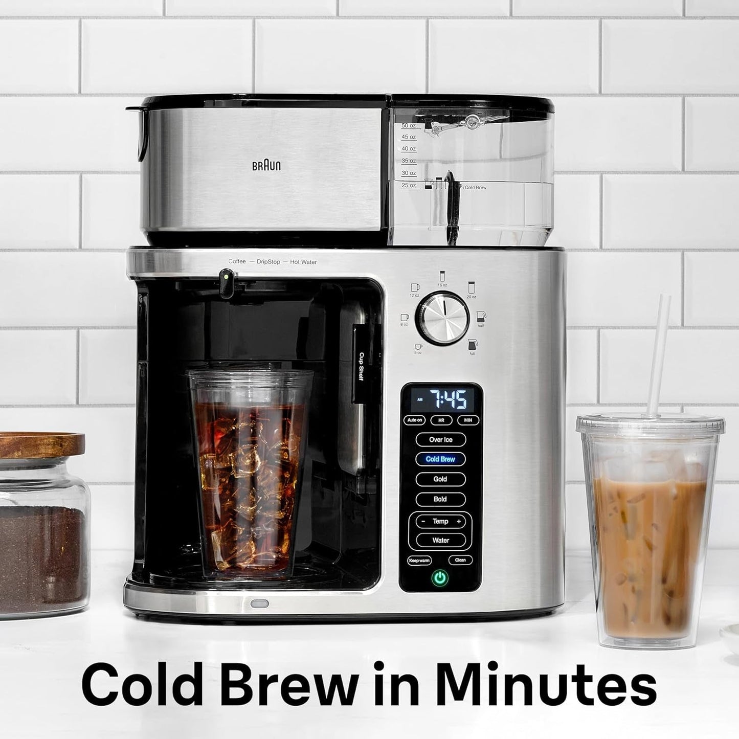 Multiserve plus 10-Cup Drip Coffee Maker - Hot & Cold Multi-Serve Brewer with Timer and Auto Start, Hot Water Dispenser, over Ice Function, Stainless Steel & Pod-Free Design, KF9370SI