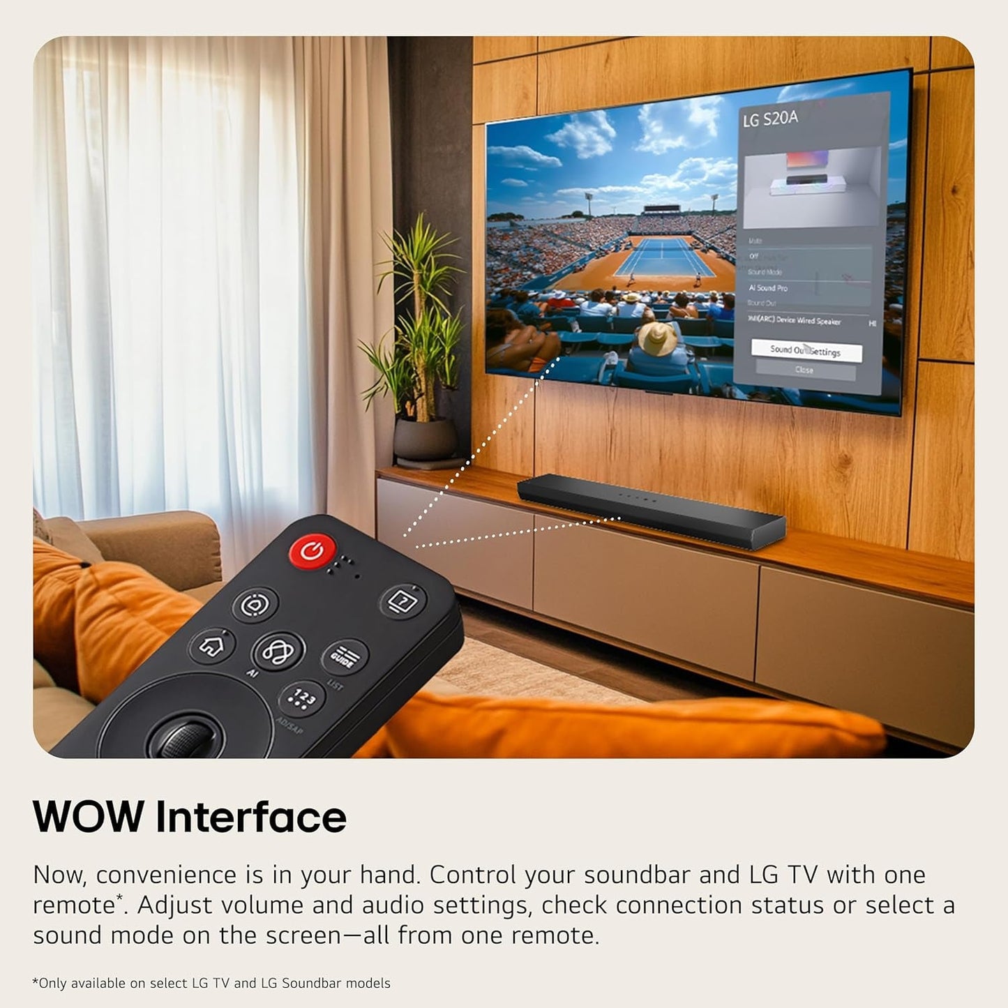 S40TR 4.1 Ch. Home Theater Soundbar with Rear Surround Speakers and Wireless Subwoofer, Wow Interface, Dolby Audio, AI Sound Pro, 2024 Model, Amazon Exclusive