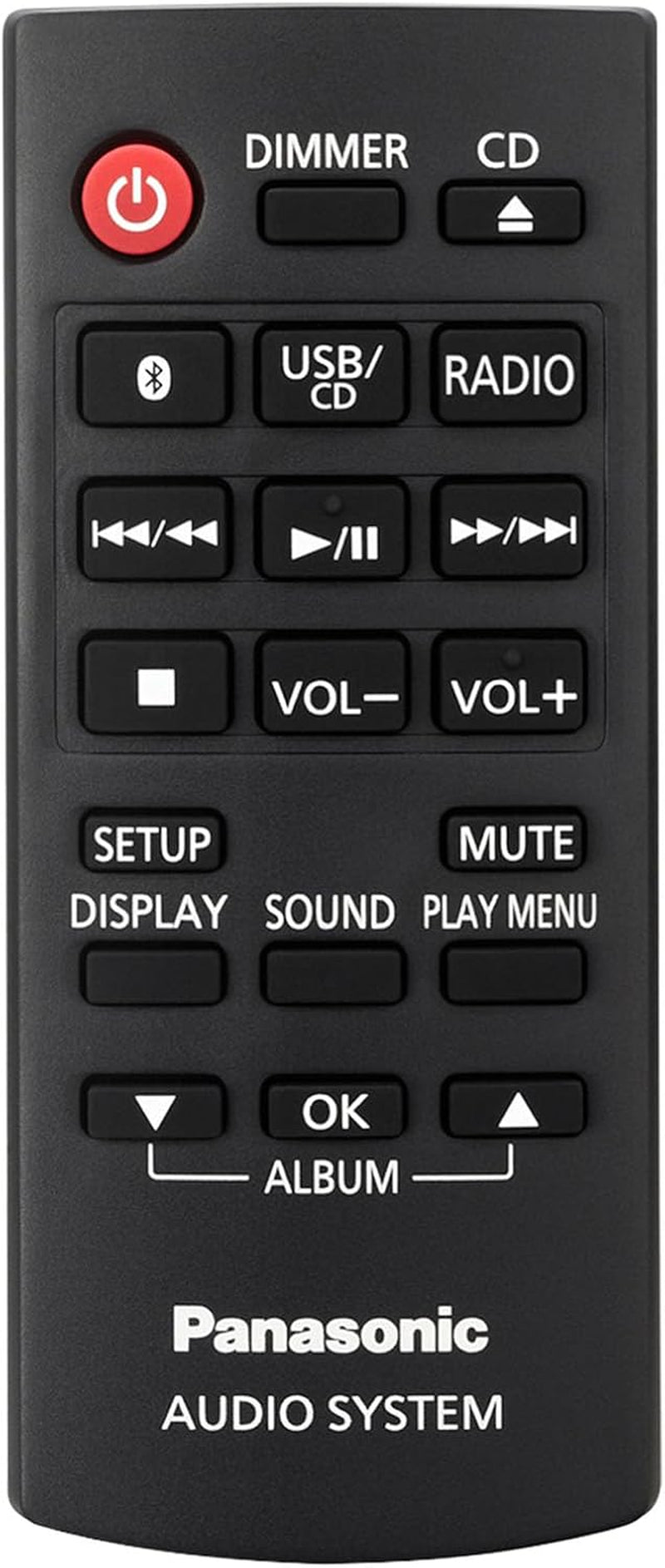 Compact Stereo System with CD Player, Bluetooth, FM Radio and USB with Bass and Treble Control, 80W Stereo System for Home with Remote Control - SC-PM700PP-K (Black)