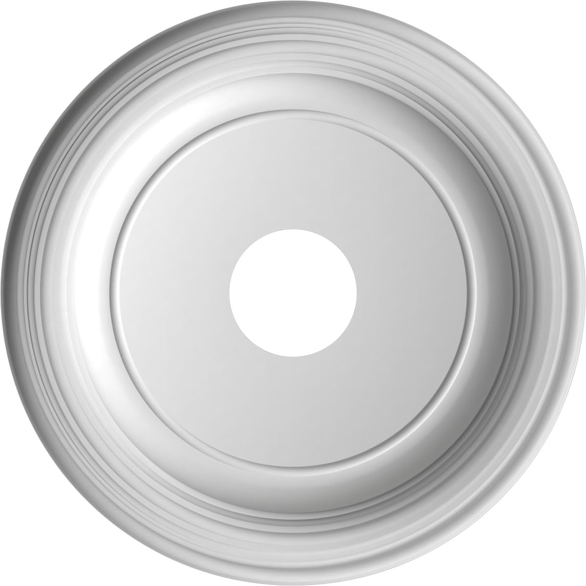 Ekena Millwork 16Od X 3 1/2Id X 1 3/8P Traditional Thermoformed Pvc Ceiling Medallion (Fits Canopies Up To 9 1/2), Ultracover Sa