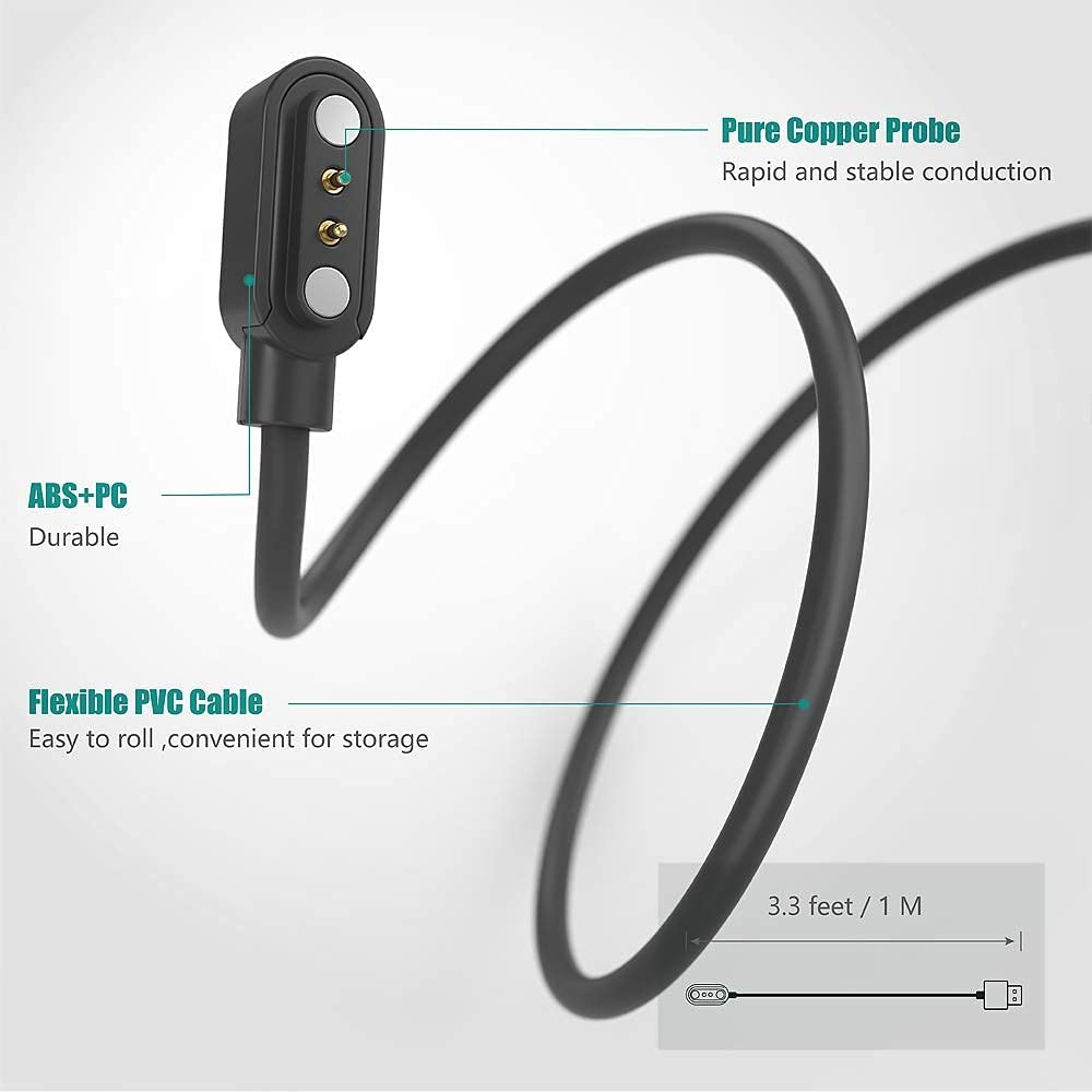 Compatible With Haulvean Curve Smart Watch Charger, Magnetic Replacement Charger Compatible For Haulvean Jx629 2.01 Curve, G39 S