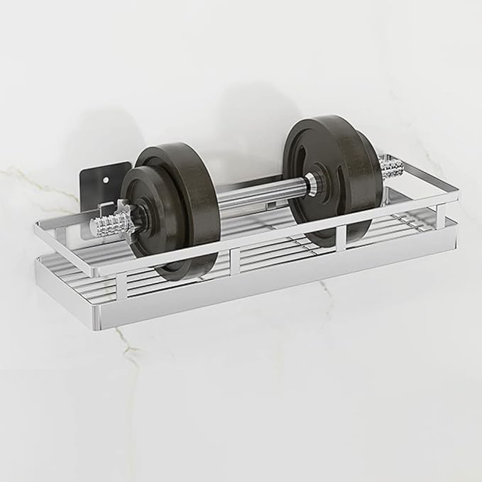2PCS Kitchen Spice Rack, SUS304 Stainless steel Wall Mount Storage Rack, Seasoning Container, 19.7Inch Spice Organizer, Kitchen Seasoning Hanging Rack, Bathroom Shelf for Storing Toiletries