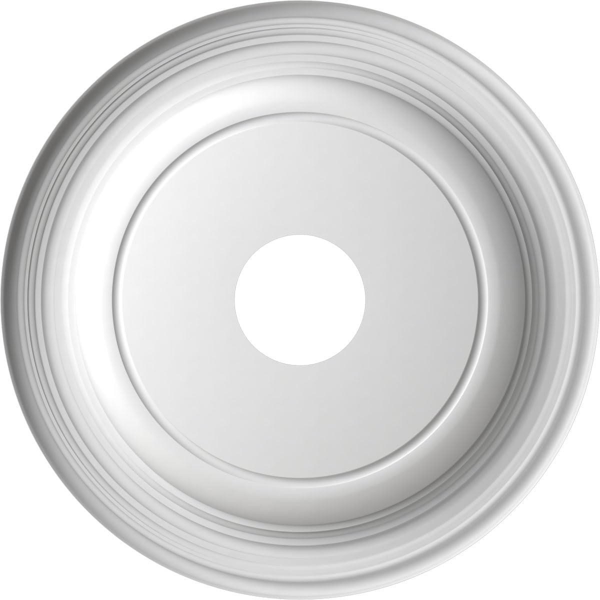 16Od X 3 1/2Id X 1 3/8P Traditional Thermoformed Pvc Ceiling Medallion (Fits Canopies Up To 9 1/2), Universal Metallic Rustic Mi