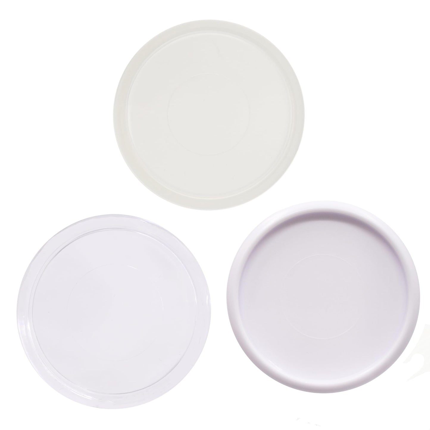 ITSYHPRO 100pcs Discbound Notebook Discs DIY Planner Accessories fits for Tul,Levenger,Arc,Happy Planner,Talia(Super Clear White Clear Mixed,0.94inch/24mm)