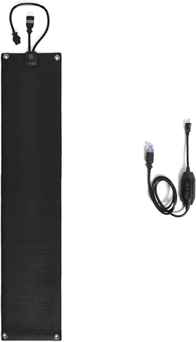 HeatTrak Heated Snow Melting Mat with Power Cord for Stairs - Heated Outdoor Mats - Electric Snow Melting Mats for Winter Snow and Ice Removal - No-Slip Stair Heating Mats (10" x 48")