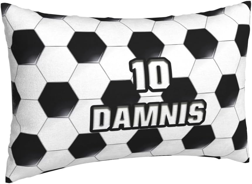 Personalized Home Decor Gifts Sport Enthusiast Soccer Pillowcase for Football Lovers Custom Name Funny Sport Theme Throw Pillow Cover Custom Funny Ball Theme Throw Pillows Cover for Sofa Bedding