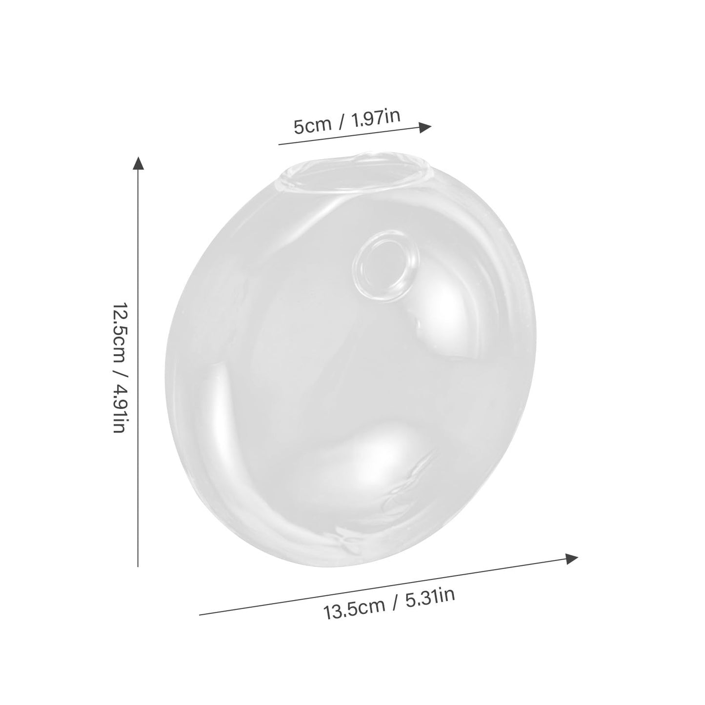 GALPADA Wall Hanging Hydroponic Glass Terrarium Planter Vase Flat Glass Plant Pot for Indoor Home Décor, Single Piece