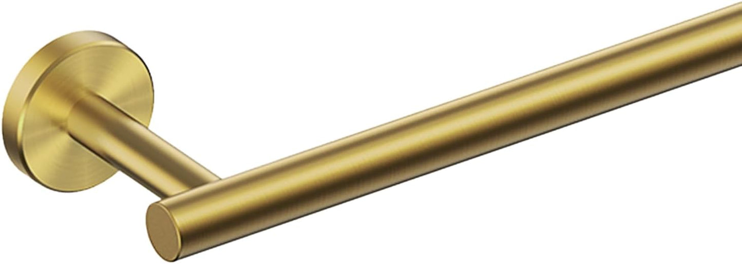 FORIOUS Towel Bar Wall Mounted, Stainless Steel Towel Racks for Bathroom, Includes Wall Mounting Hardware (Brushed Gold, 26 Inch)
