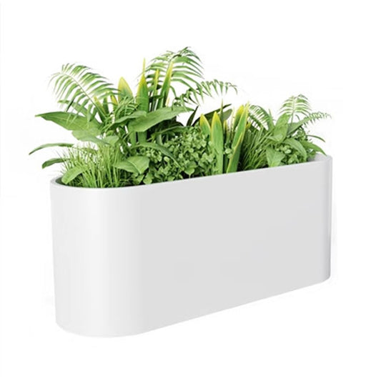 Sions Freestanding Planter Garden Beds, Outdoor Galvanized Planter Raised Garden Boxes, Raised Vegetable Gardens and Balcony Plant Tray Planting Beds,White 80cm*30cm*50cm