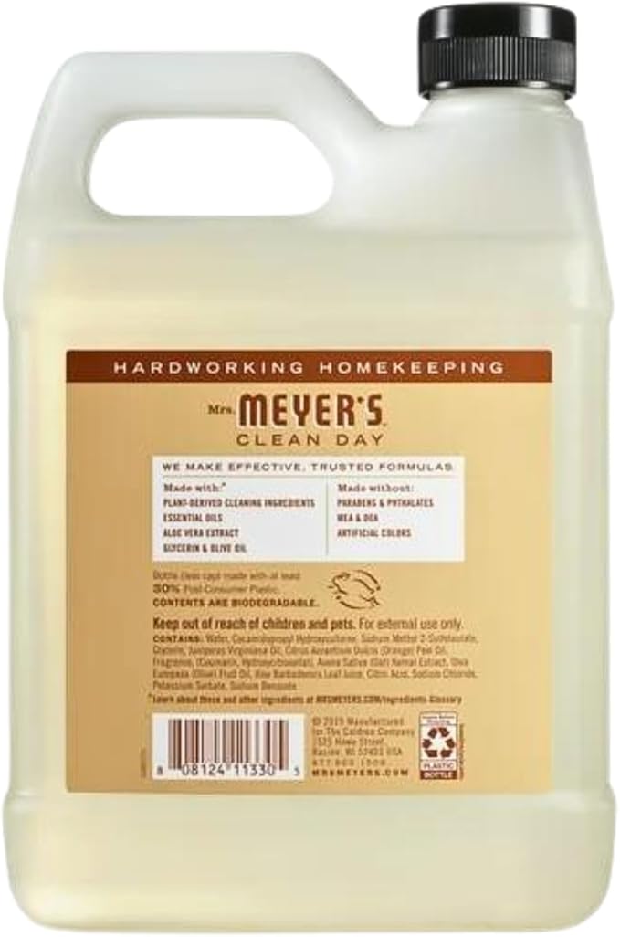 Mrs. MEYER'S Liquid Hand Soap Refill, Oat Blossom 33 Fl Oz. (Pack of 2)
