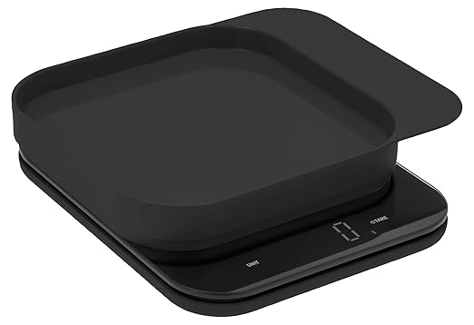 Rosti Mensura Kitchen Scale Accurate Measurements Made Effortless - Experience Precision Cooking with Battery - Powered Convenience - Requires 3 AAA Batteries for Reliable Performance (Black)