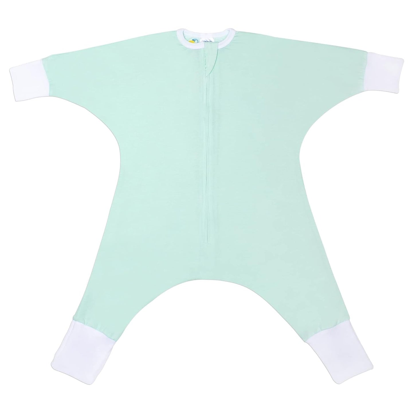 SleepingBaby Flying Squirrel Toddler Pajamas with Practical Zipper for Quick Diaper Changes and Travel Comfort - Mint - 4-5T