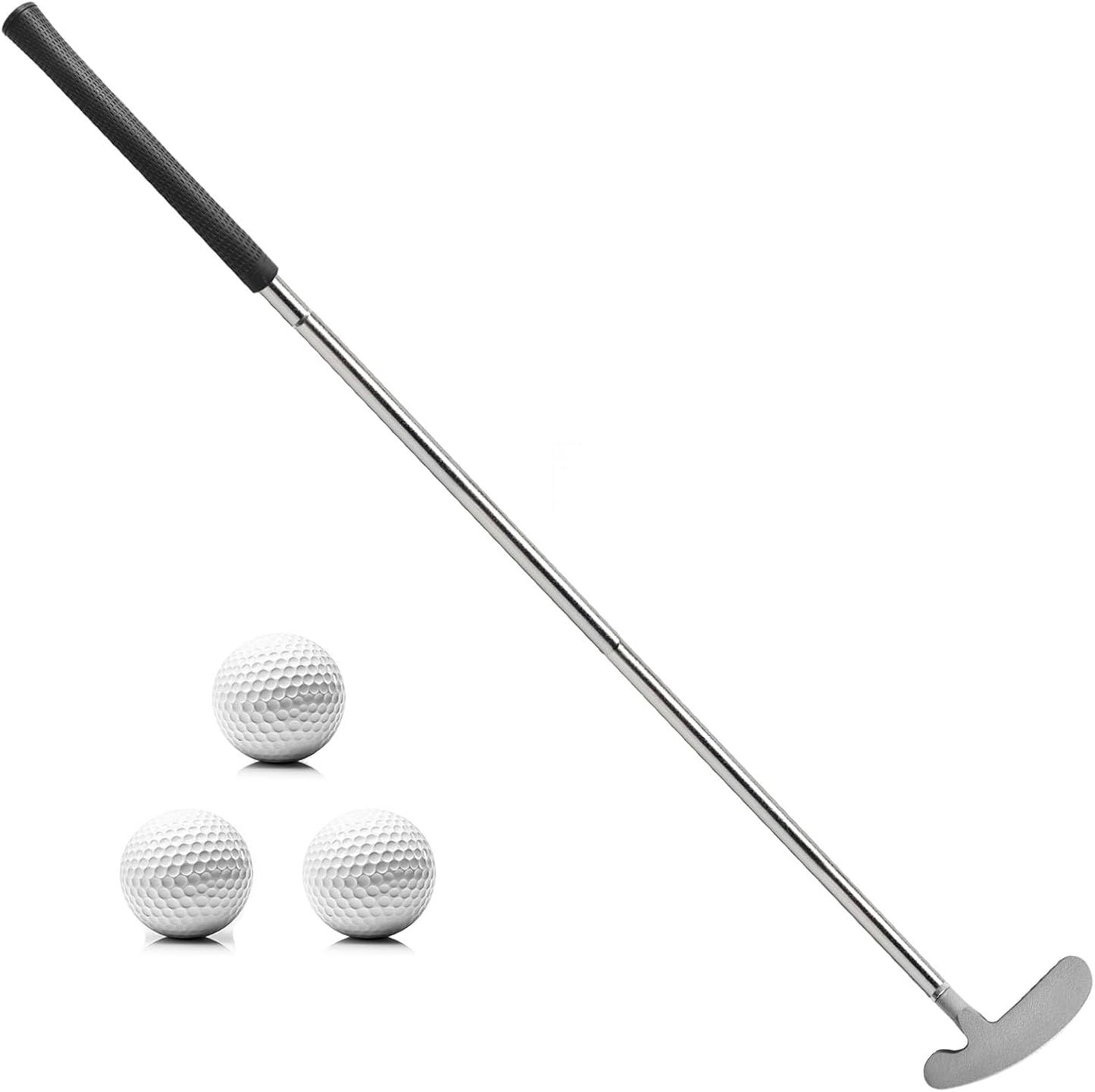 Golf Putting Combo: Automatic Ball Return Machine & Two-Way Putter Set with Practice Balls - Indoor/Outdoor Use for Men, Women, Kids