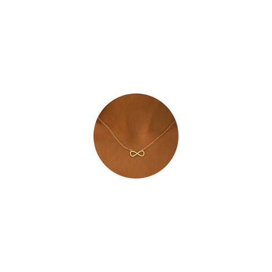 GUOKE Infinity Necklace - 14K Gold Plated Dainty Gold Necklace Simple Jewelry