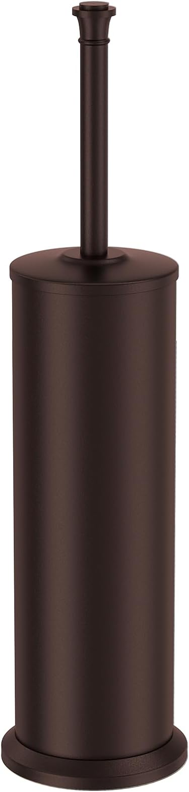 Bronze Toilet Brush and Holder，Extra Long Handled Toilet Brush for Bathroom，Stainless Steel Heavy Duty Toilet Bowl Brush,Removable Inner Bowl,Deep Cleaning Dense Bristles Cleaner Brush -Space Saving