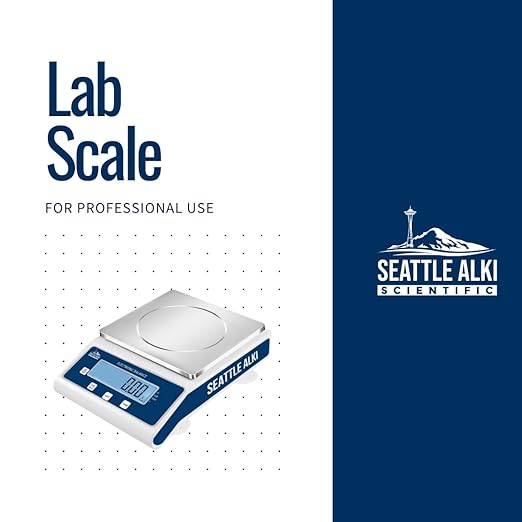 Seattle Alki Scientific Lab Scale | 15 kg x 0.1 g | USA Company - Digital Lab Balance with Professional Load Cell, Metal Support Structure and Thorough Calibration - Scientific Scale