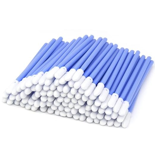 Wellgler's 200pcs Foam Swabs,for Makeup,Gun Cleaning or Pets Care,Multi-Role Cleaning Swabs KM742 (Blue)