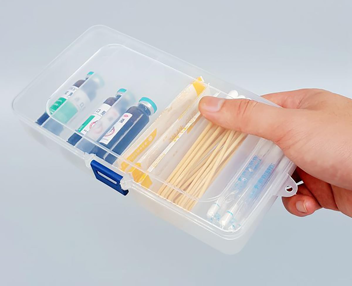 Farmer Mani 2 PACK Transparent Plastic Bead Organizers (6 Grids),Craft Organizers and Storage Beads Organizer, Art DIY, Crafts Jewelry Storage, Fishing Tackles, Size 7.48 x 3.94 x 1.38 in