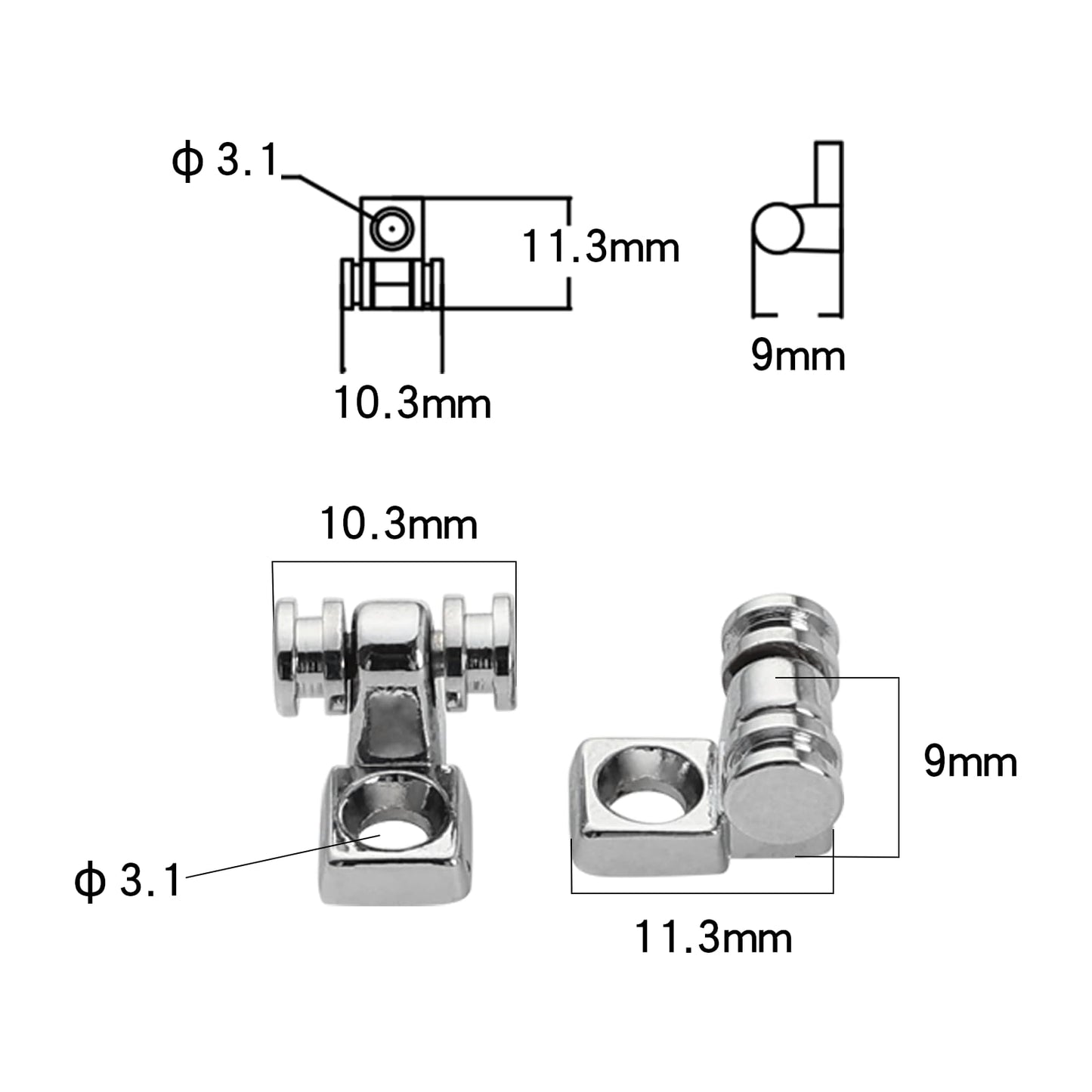 Ovsal 2 Pcs String Retainer Stainless Steel Roller String Trees For Electric Guitar Roller String Guides Compatible With Strat T
