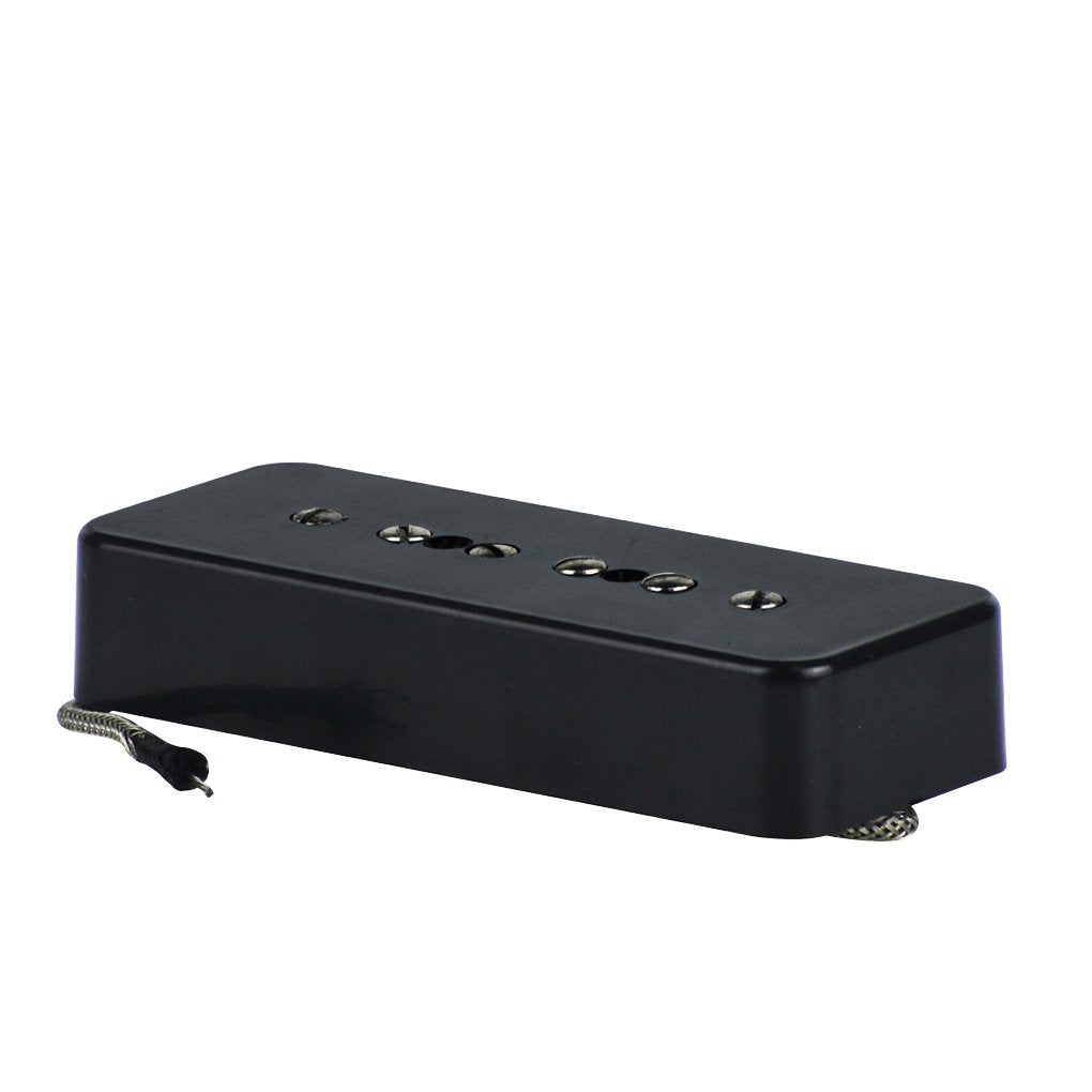 Fleor Electric Guitar Bridge Pickup Single Coil Pickup Black P90 Soap Bar Pickups - Alnico 5
