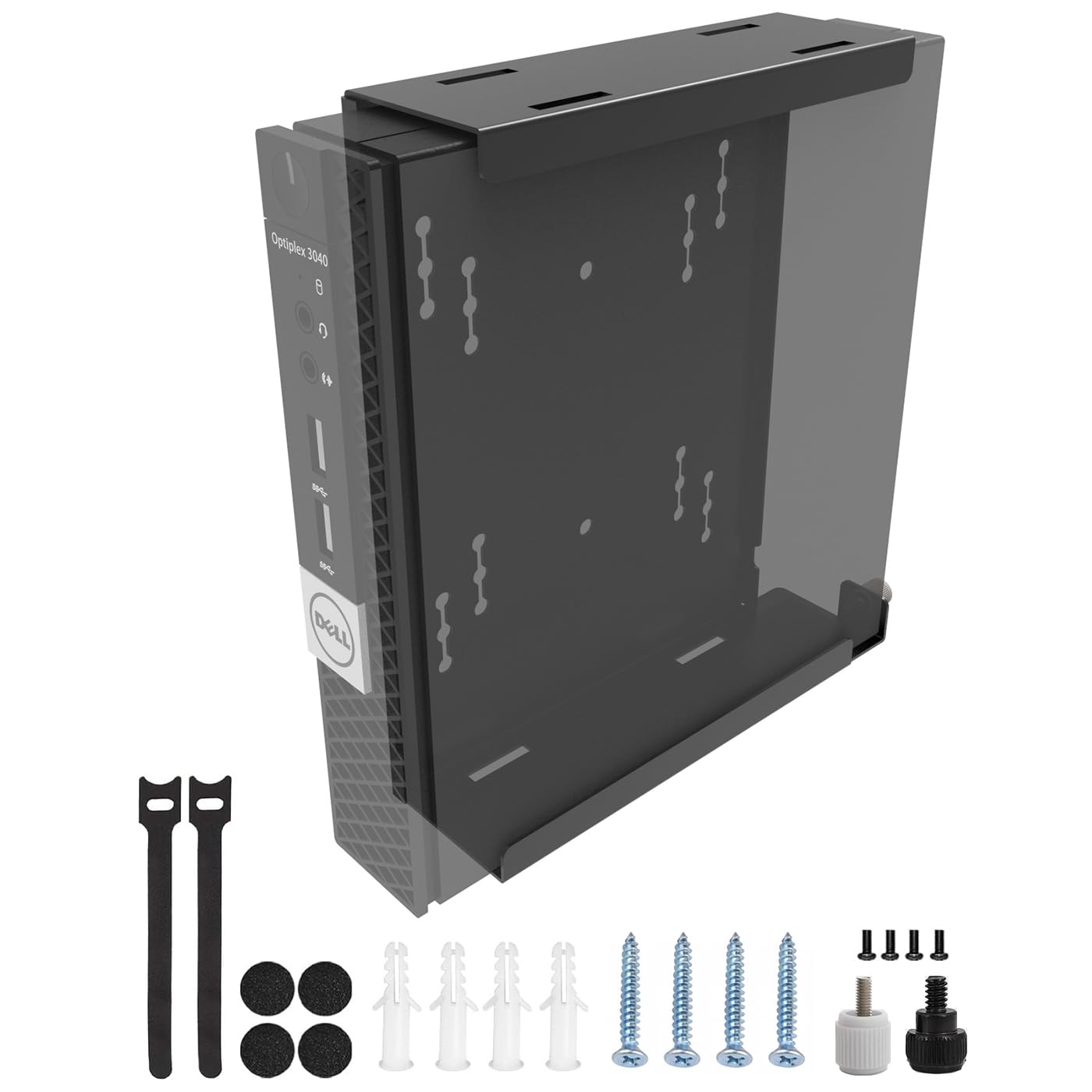 Jingchengmei Wall Mount For Mini Pc  Compatible With Dell Optiplex Micro Form Factor Case  Vesa And Under Desk Available  Fits Mff 7080  7060  7010  5060  3040  3046  3050  3060  3090 And More(Hdm) -Like New