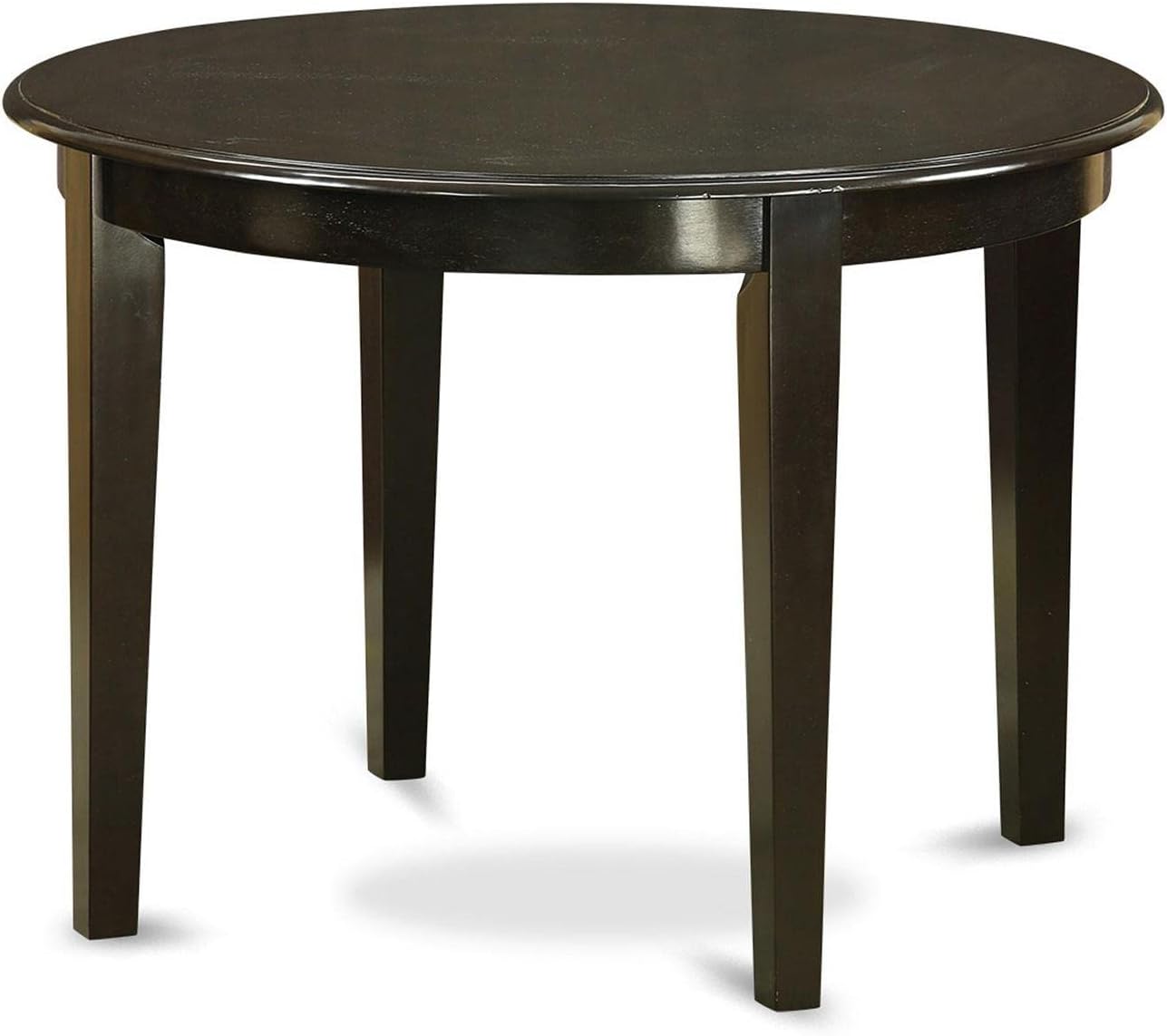 East West Furniture BOST3-CAP-W 3 Piece Modern Dining Table Set Contains a Round Kitchen Table and 2 Dining Chairs, 42x42 Inch, Cappuccino