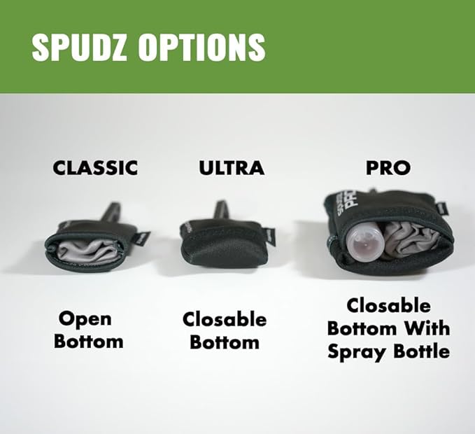 SPUDZ Classic Microfiber Lens Cleaner – Clip-On Pouch, Washable – for Binoculars, Scopes, Glasses, Screens | Black, 10 x 10 Inch (2-Pack)