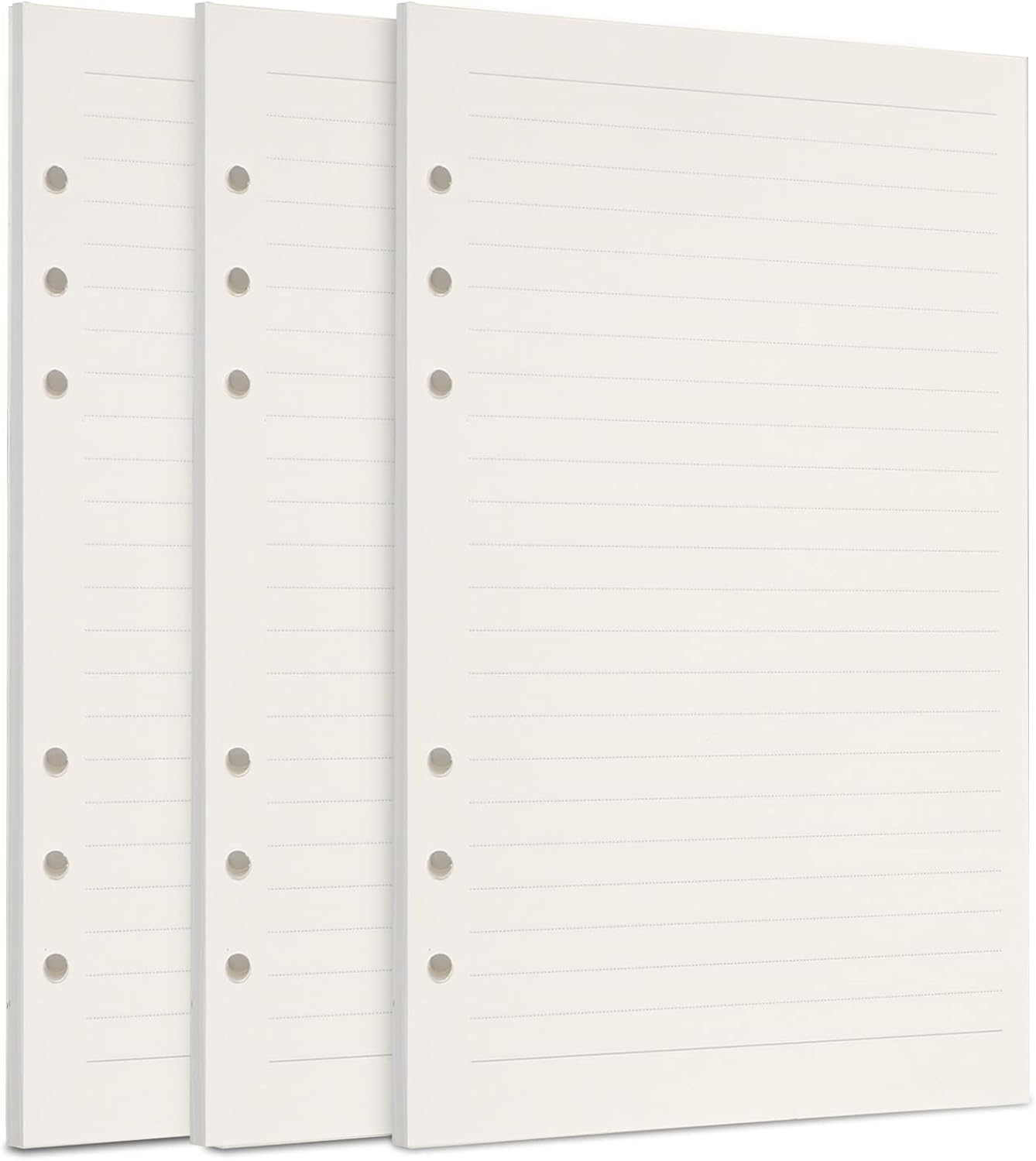 A5 Refill Paper, [3 Pack] Toplive 100GSM Thick Refillable 6 Hole Filler Inserts - 135 Sheets (270 Pages) for 6 Ring Binder Journal Notebook, Lined