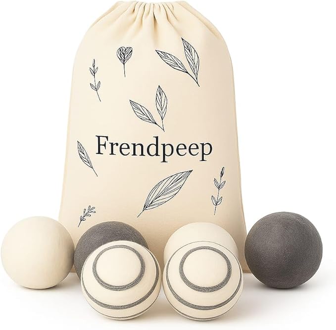 Wool Dryer Balls (6-Pack) – 100% New Zealand Wool | Cuts Drying Time Up to 30% | Natural Fabric Softener | Reusable for 1,000+ Loads | Chemical-Free Laundry Care