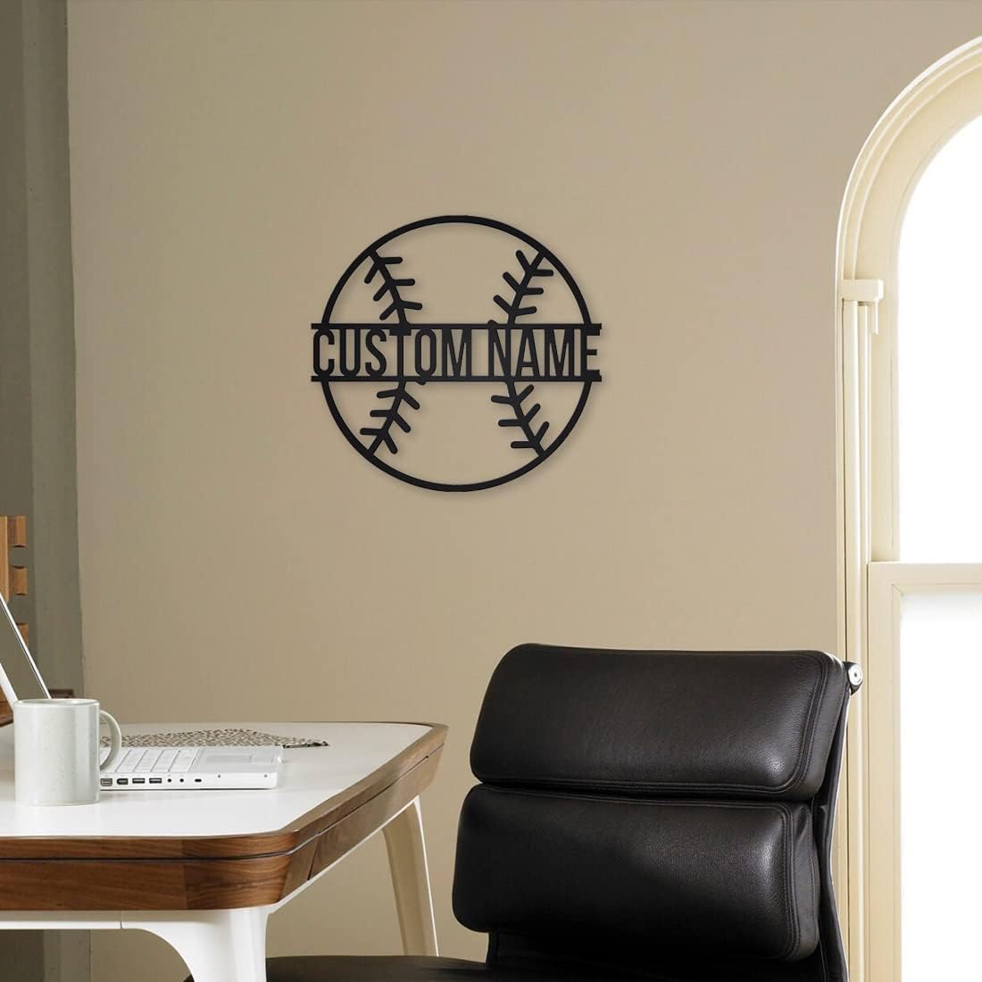 Personalized Name 7 Colors Baseball lamp Custom Baseball Wall Art Night Light LED Name Sign Gift for Men Baseball Lover