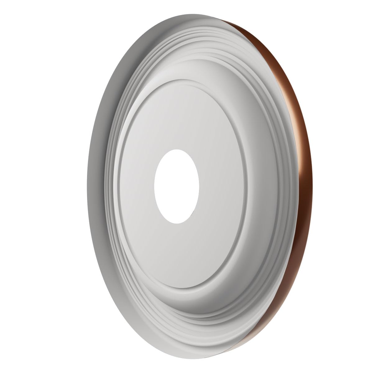 Ekena Millwork 16Od X 3 1/2Id X 1 3/8P Traditional Thermoformed Pvc Ceiling Medallion (Fits Canopies Up To 9 1/2), Bright Coat D