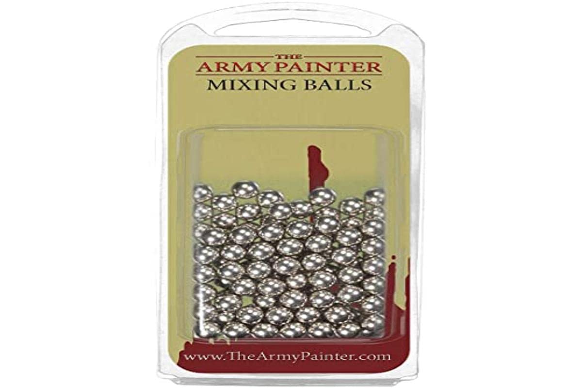 The Army Painter Paint Mixing Balls - Rust-Proof Stainless Steel Mixing Ball Ideal for Model Paint Mixer Bottle. 100 PCS Stainless Steel Mixing Paint Agitator Balls x 5.5mm/apr. 0.22” Paint Balls