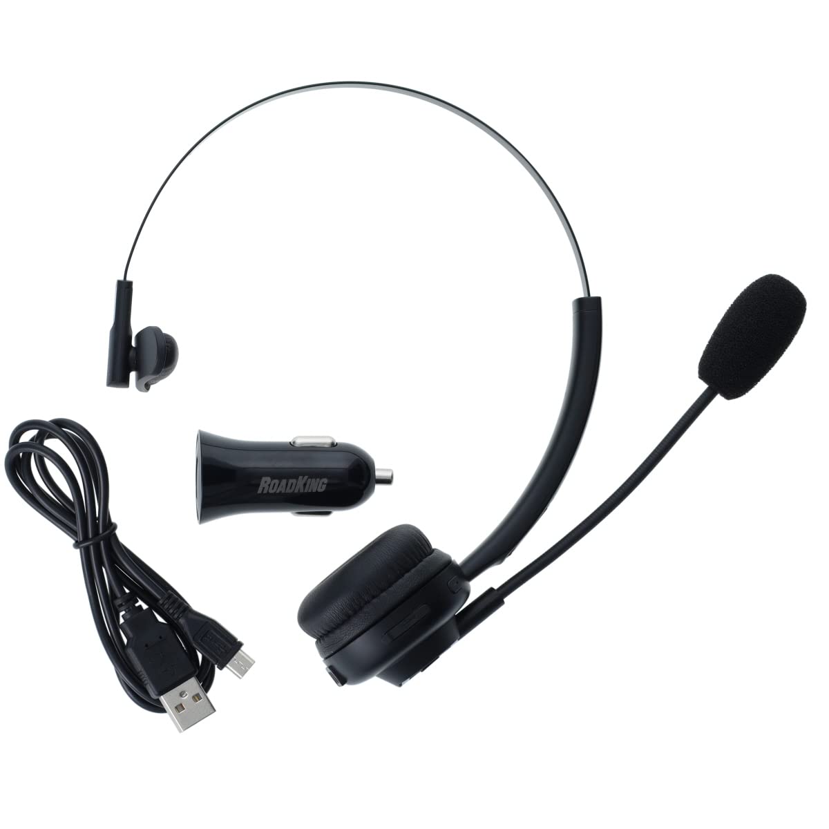Roadking Truck Driver Headset Rking1000 Noise Cancelling Bluetooth(R) Headset Mono Wireless Headset With Advanced Noise Cancella