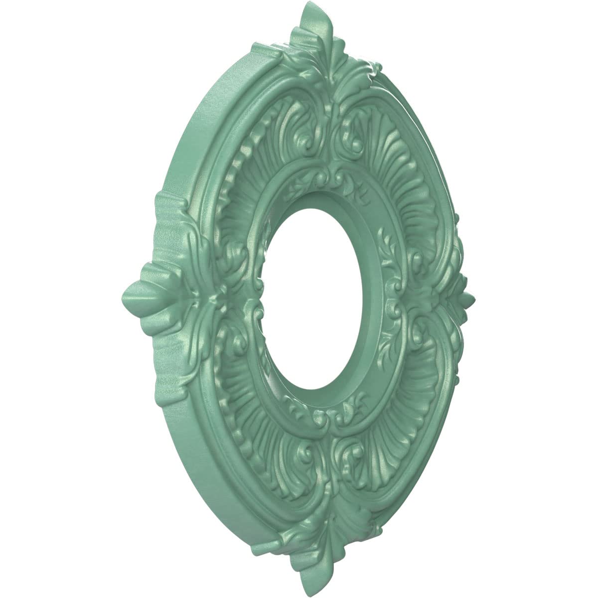 Ekena Millwork Cmp10Atfsm Attica Thermoformed Pvc Ceiling Medallion (Fits Canopies Up To 4 1/8), 10Od X 3 1/2Id X 3/4P, Universa