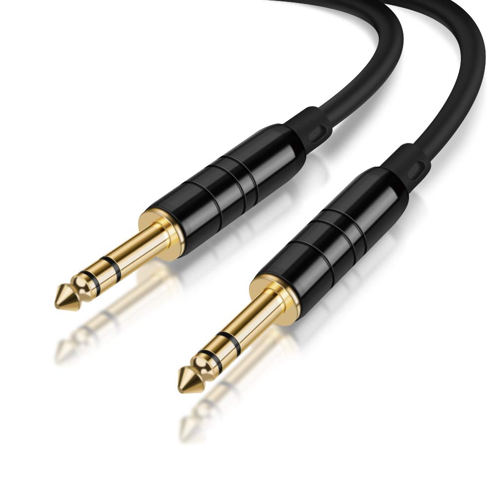 CableCreation 1/4 TRS Cable 6FT*2, Pro Grade Instrument Guitar Cable,1/4 Inch 6.35mm Balanced Stereo Audio Cord for Bass,Keybo