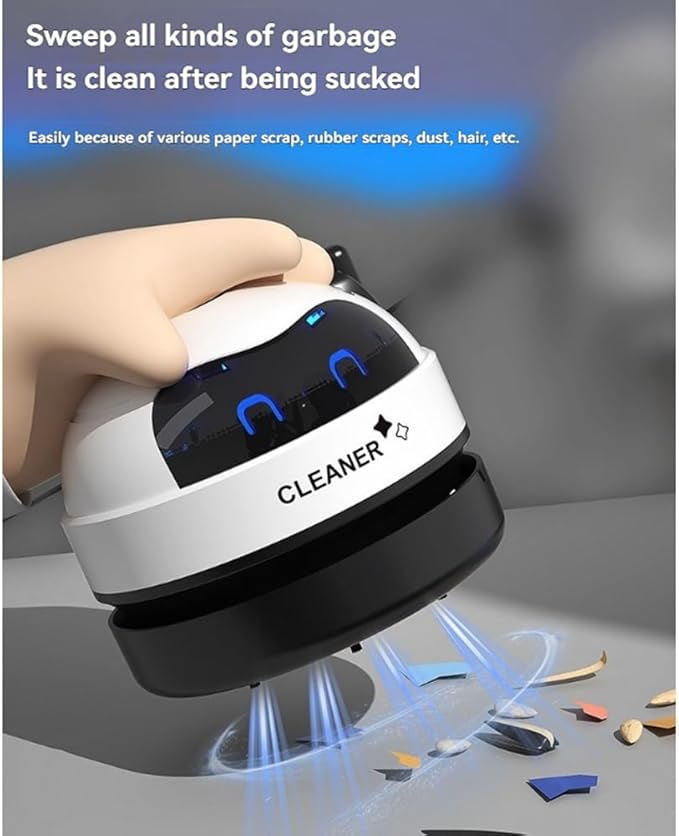 Desktop Cleaner Vacuum Cleaner for Home Office Table Sweeper Mini Vacuum Cleaner USB Rechargeable Wireless Cleaner A
