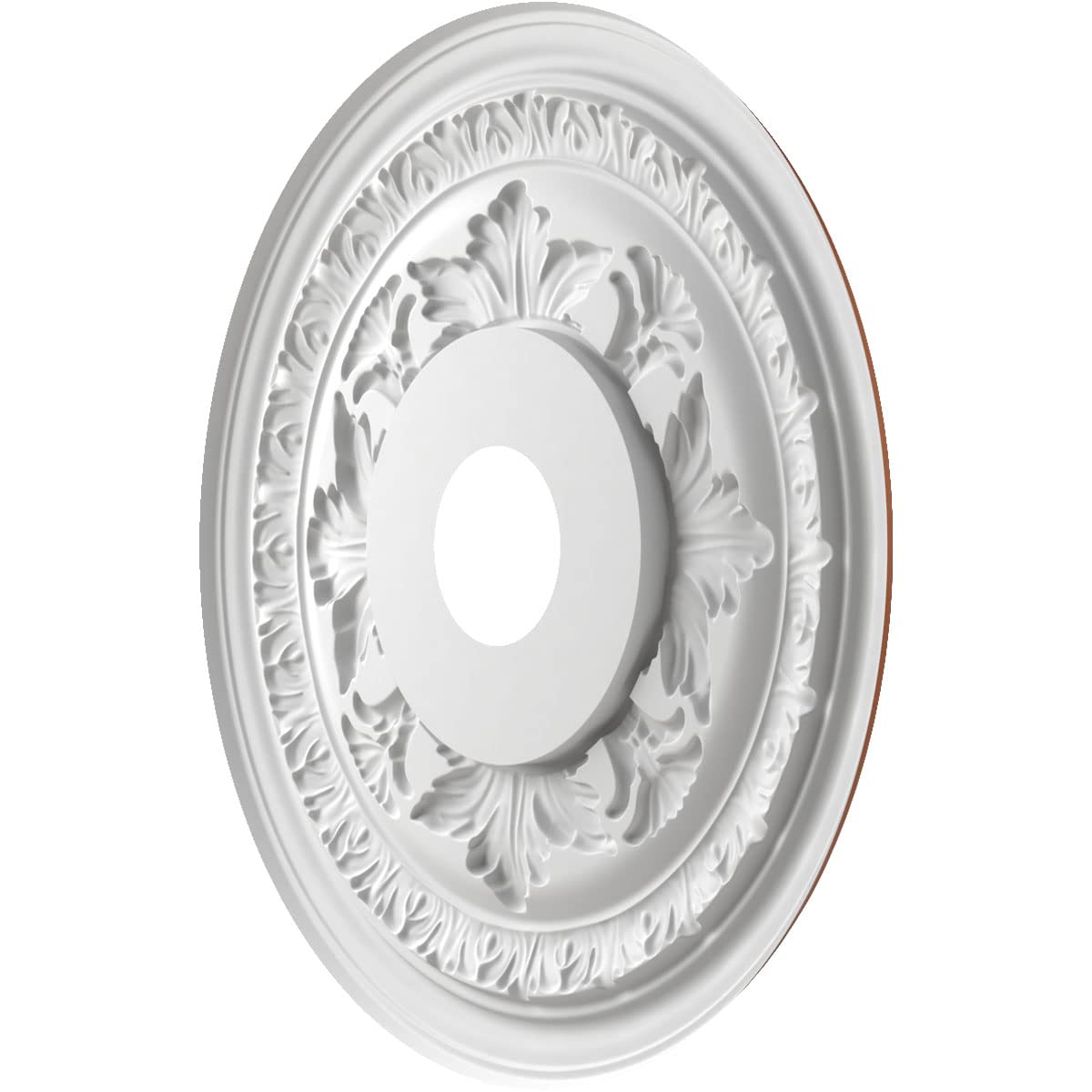 Ekena Millwork Cmp19Babco Baltimore Thermoformed Pvc Ceiling Medallion (Fits Canopies Up To 7 3/4), 19Od X 3 1/2Id X 1P, Bright