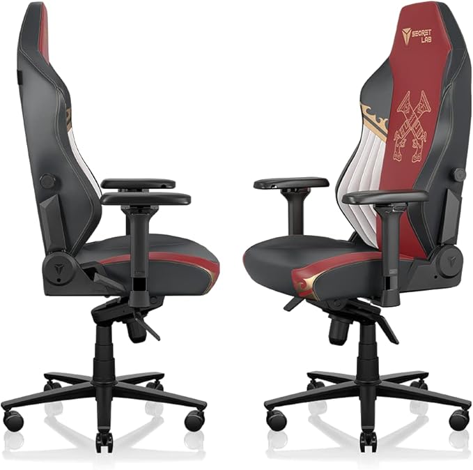 Secretlab Titan Evo Miss Fortune Gaming Chair - Reclining - Ergonomic & Comfortable Computer Chair with 4D Armrests - Magnetic Head Pillow & 4-Way Lumbar Support - Black/Red - Leatherette