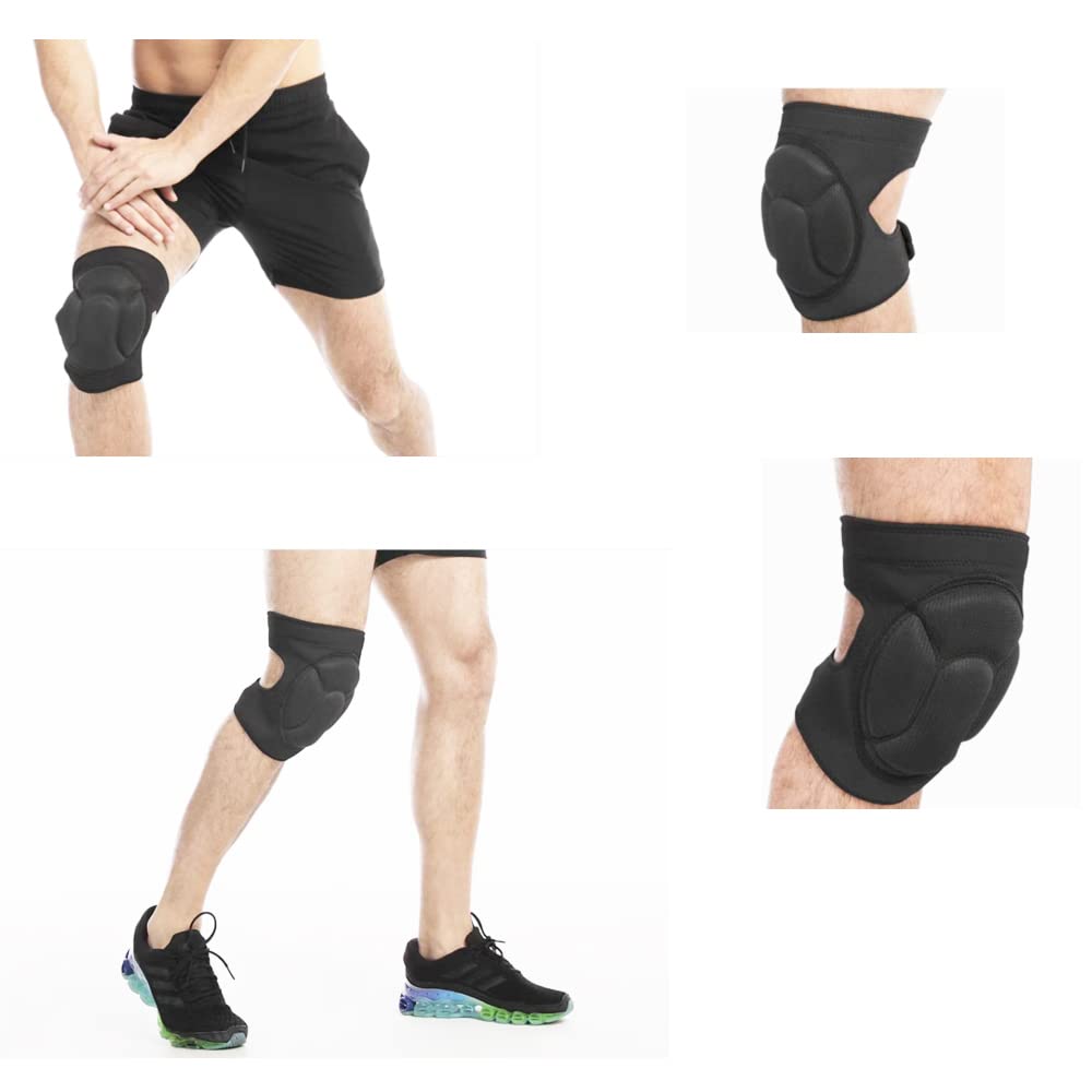 JYBTAA Men/Women Knee Pads For Cleaning, Work, Mechanic, Floors,With Soft Foam Kneepads Perfect For Kneeling for Gardening and Housework,Painter,Housekeeping,Weeding/Planting,Photographe.Black L (1 Pair)