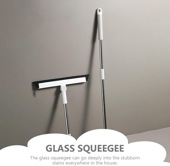 POPETPOP Telescopic Glass Cleaning Tool Window Wiper for Bathroom Mirrors and Car Windows Multipurpose Squeegee with Extendable Handle for Easy Water Stain Removal Tiles and Glass Surfaces