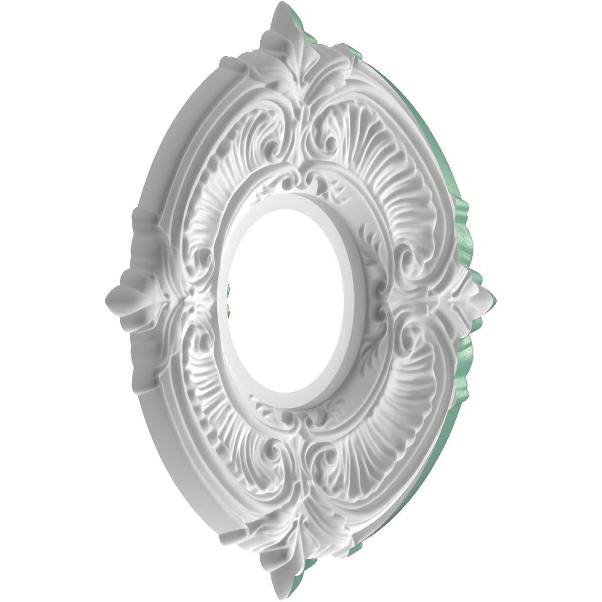 Ekena Millwork Cmp10Atfsm Attica Thermoformed Pvc Ceiling Medallion (Fits Canopies Up To 4 1/8), 10Od X 3 1/2Id X 3/4P, Universa