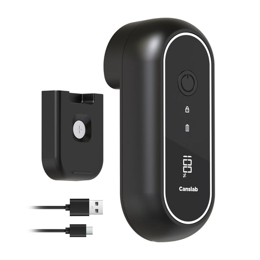 Canslab Turbo Rechargeable Can Opener - Professional Grade Blade, Auto-Stop, LED Battery Life Display, Wall-mountable, Side Cut Electric Can Opener for Smooth Edge, Hands-free Operation,USB-C Charging